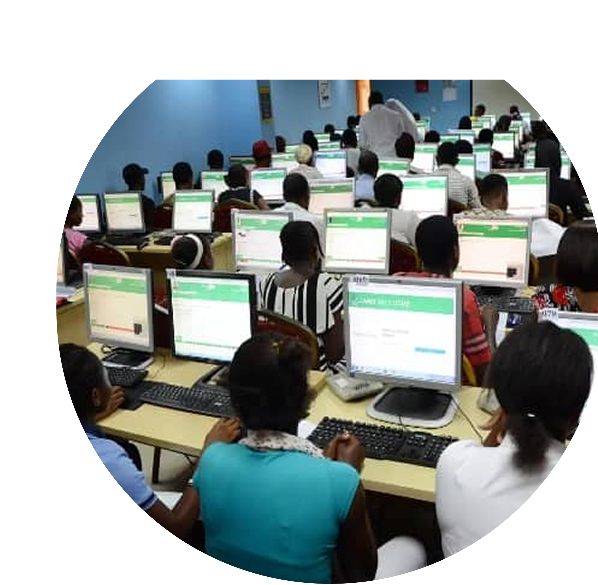 Students taking CBT exam